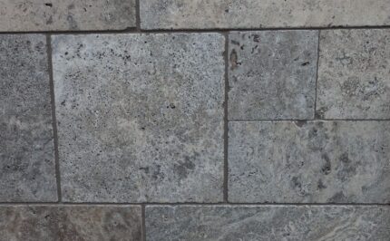 Silver travertin french pattern